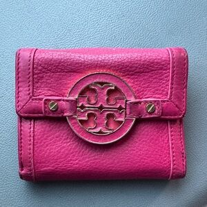 Tory Burch Fuchsia Leather Wallet